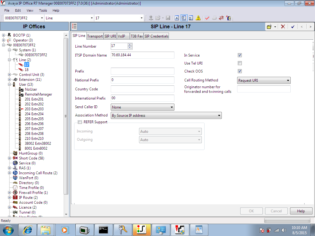  Trunk via IP Authentication on Avaya IP Office Manager + – Help  Center